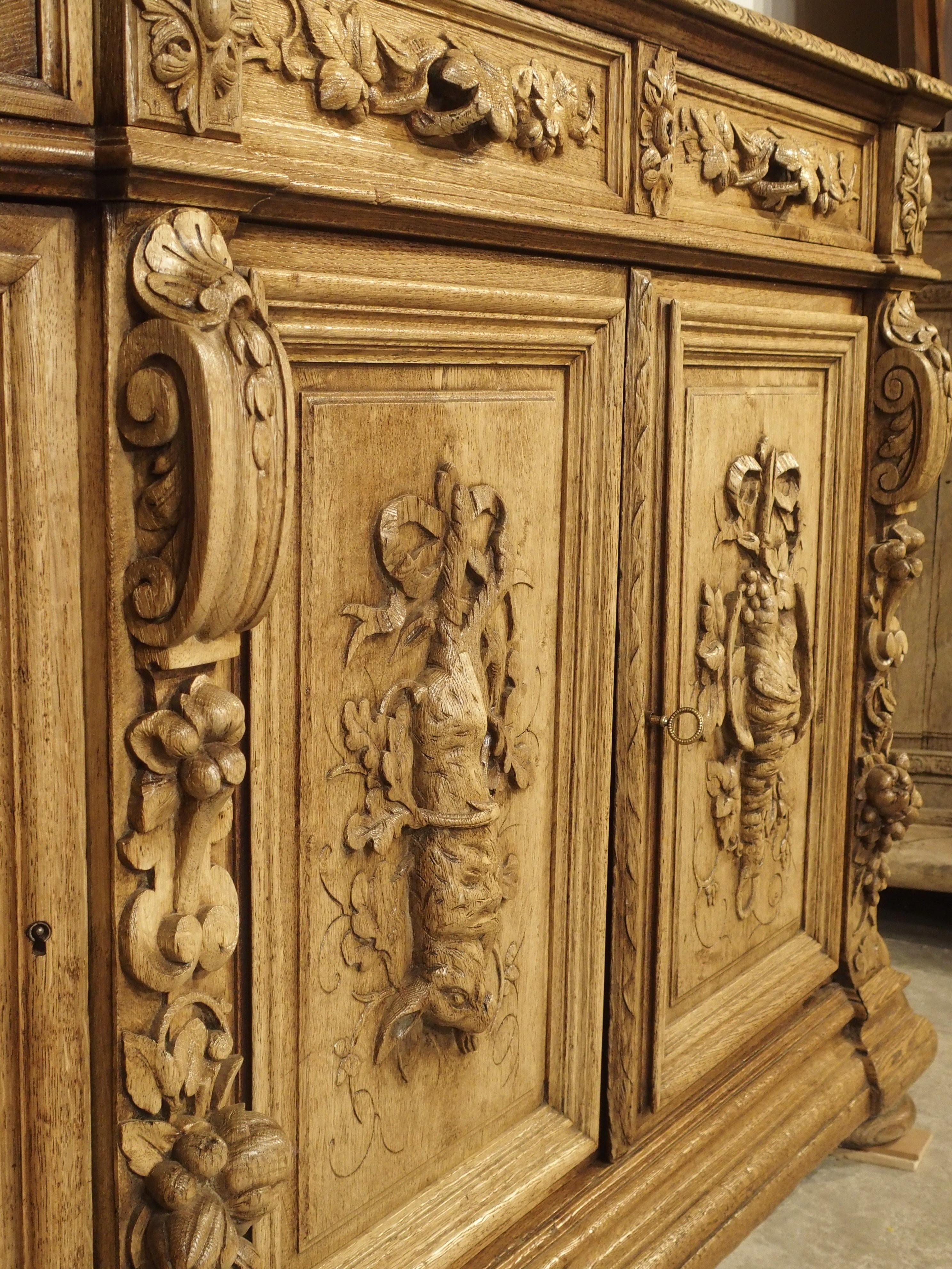 Richly Carved French Hunt Buffet 