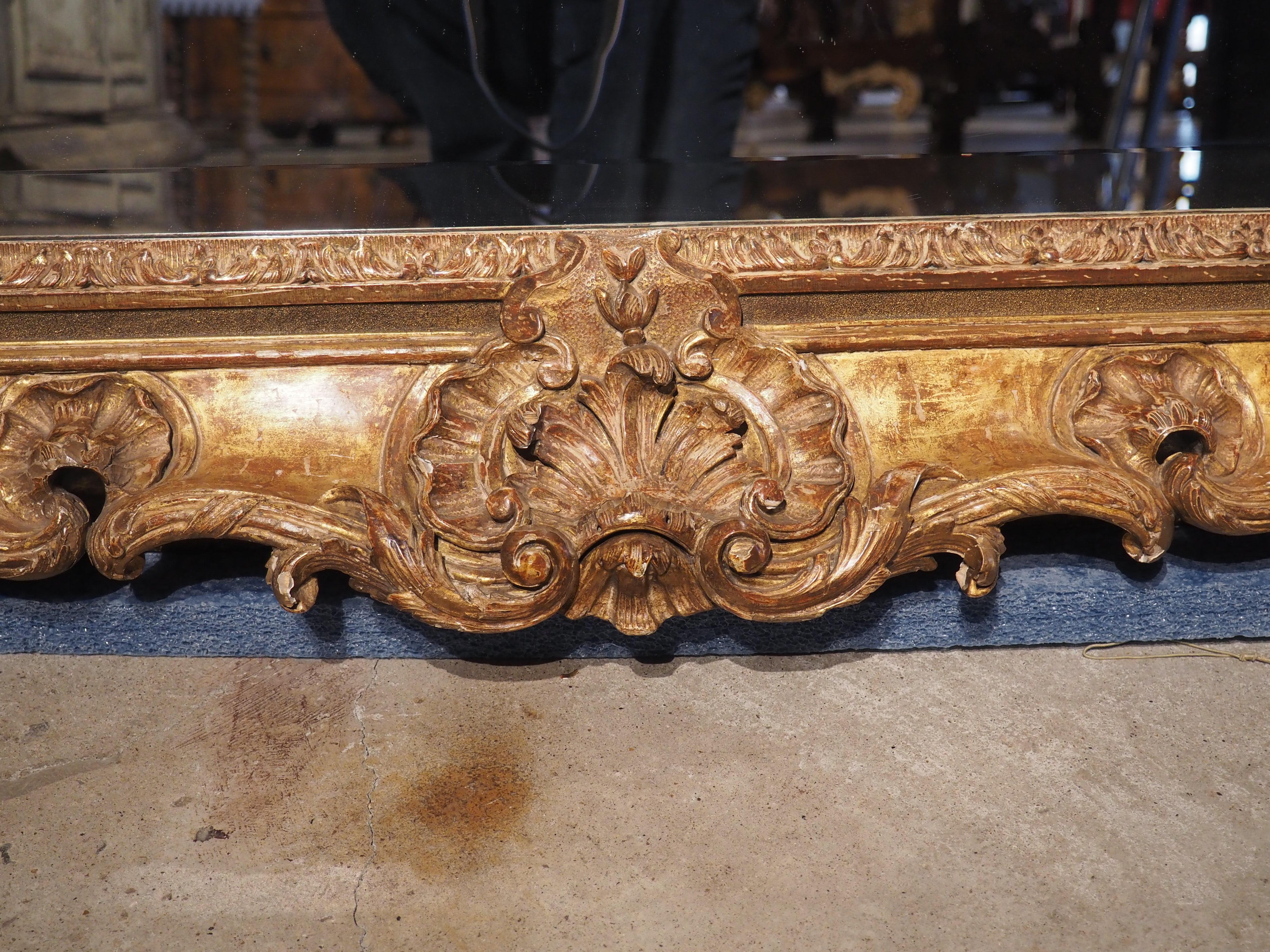 Richly Carved French Louis XV Giltwood Mirror 4