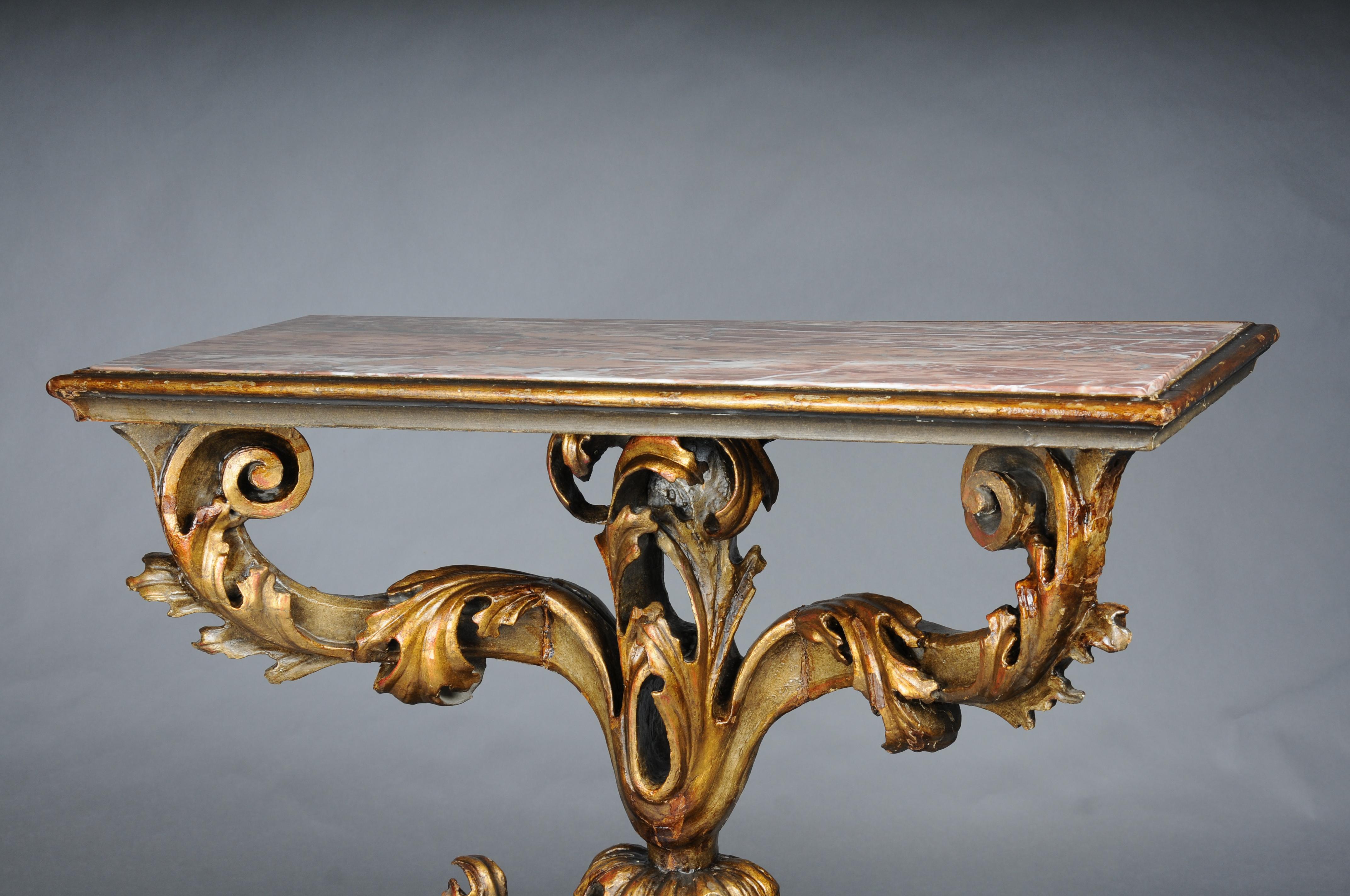 Console murale italienne richement sculptée, vers 1900 en vente 4