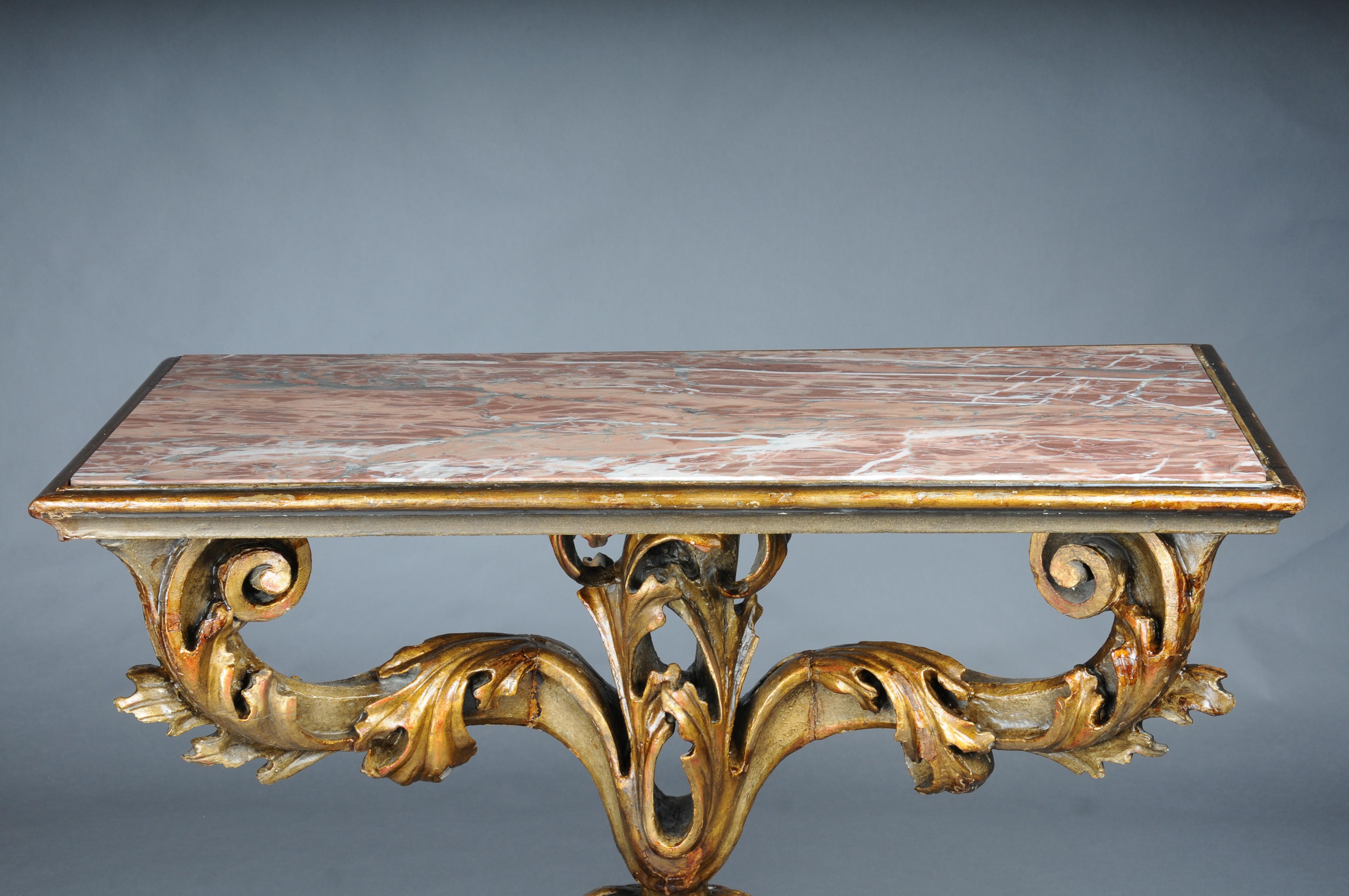 Console murale italienne richement sculptée, vers 1900 en vente 6