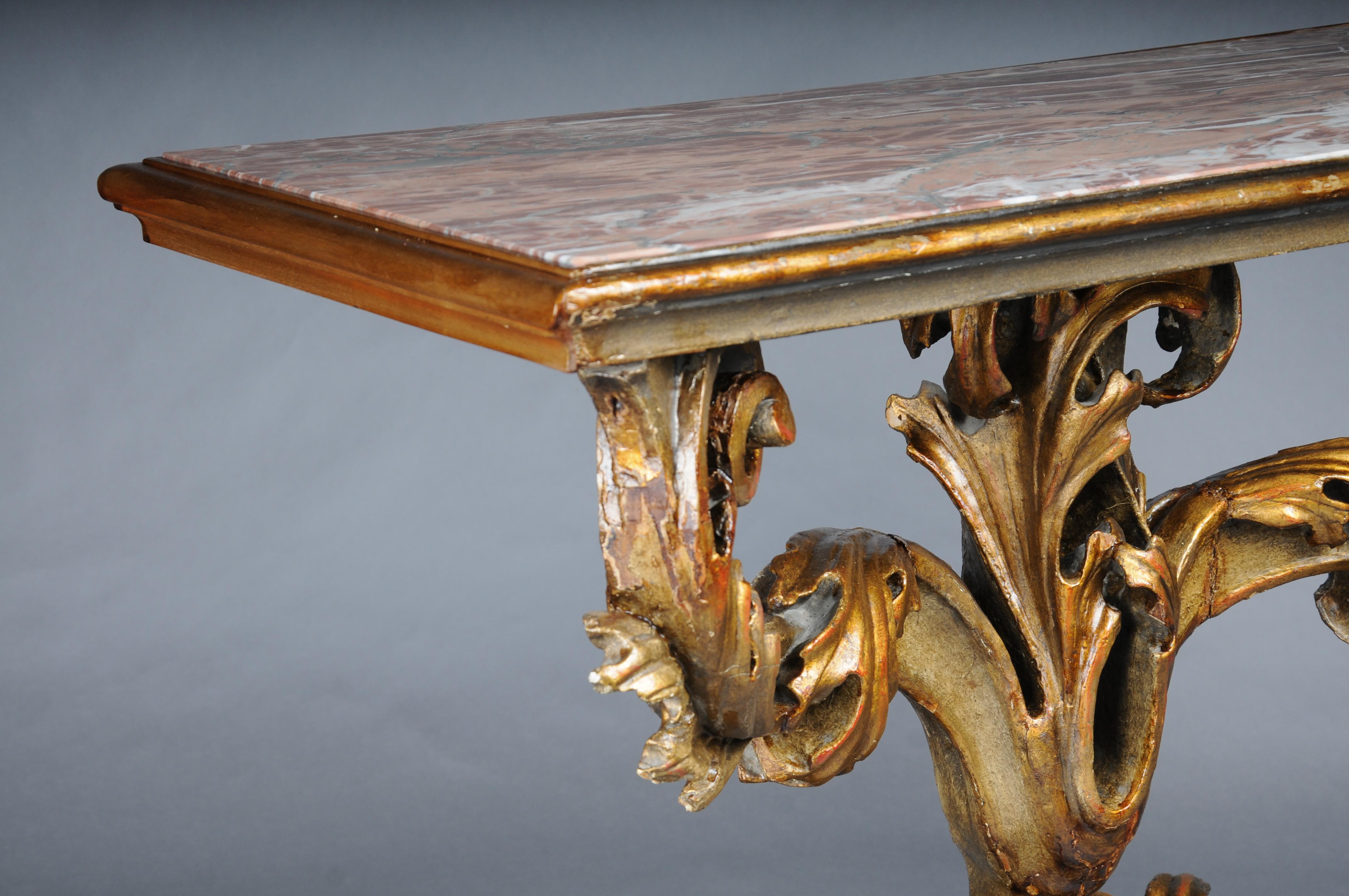 Console murale italienne richement sculptée, vers 1900 en vente 7