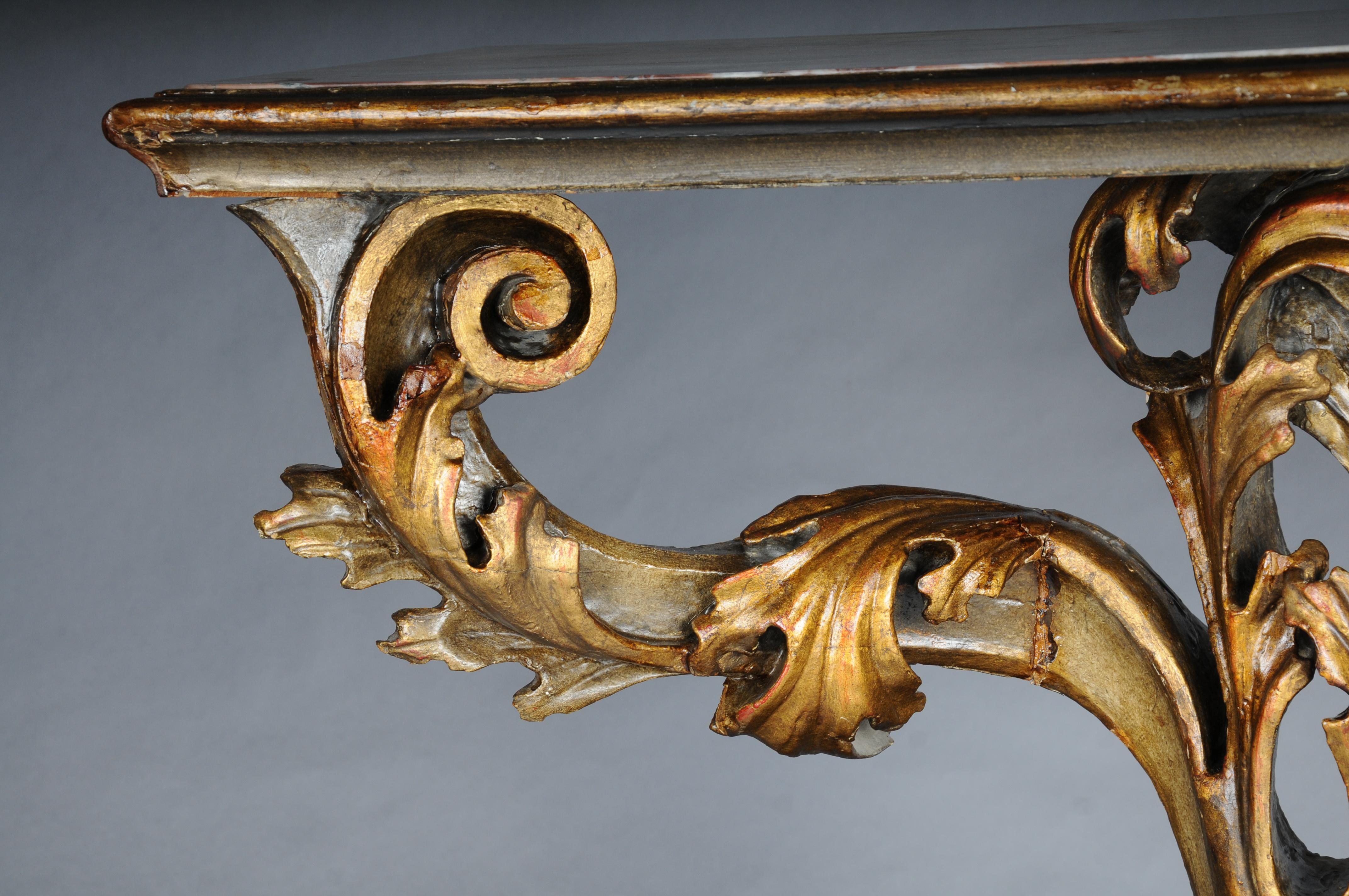 Console murale italienne richement sculptée, vers 1900 en vente 12