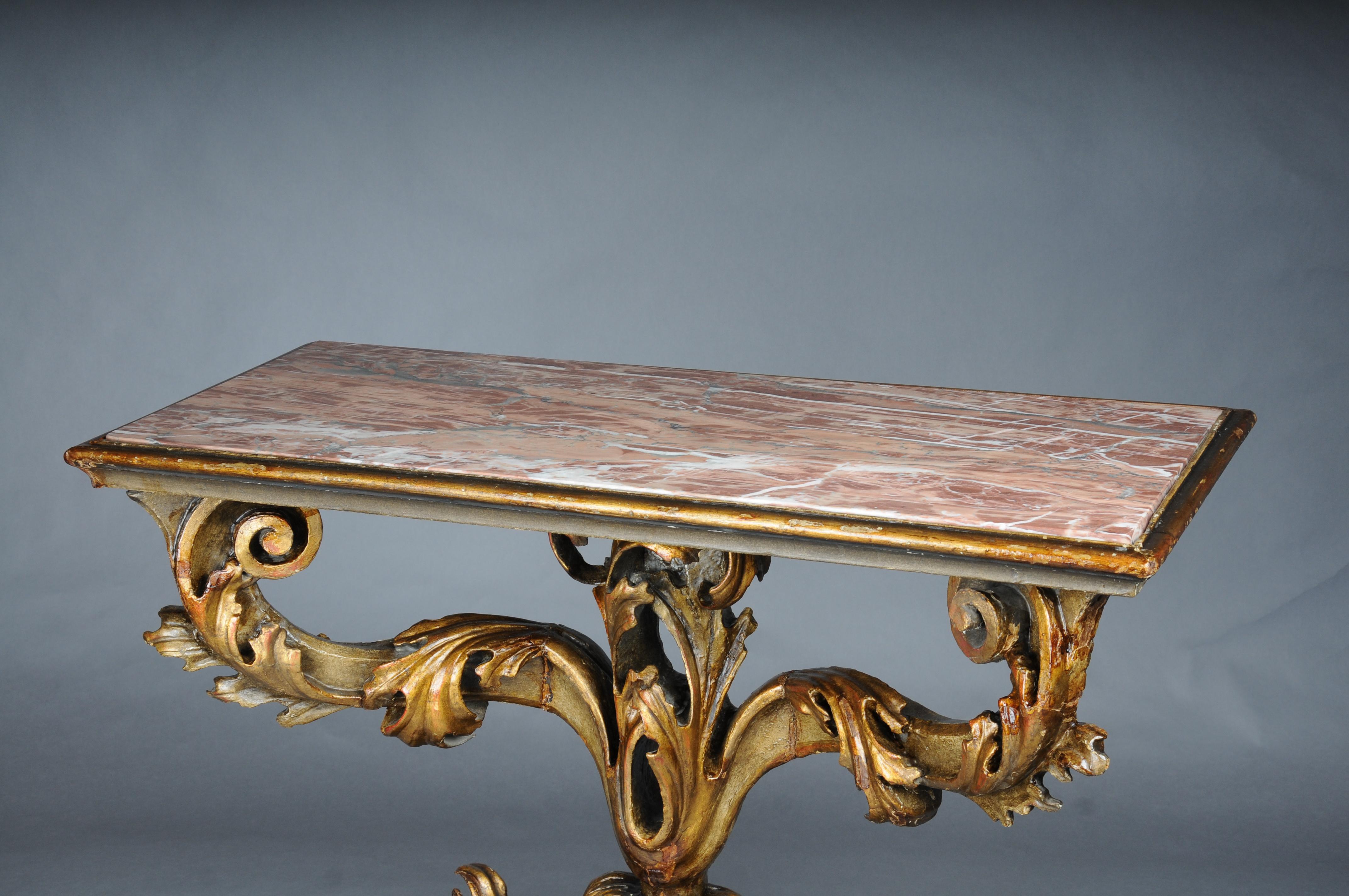 Console murale italienne richement sculptée, vers 1900 en vente 2
