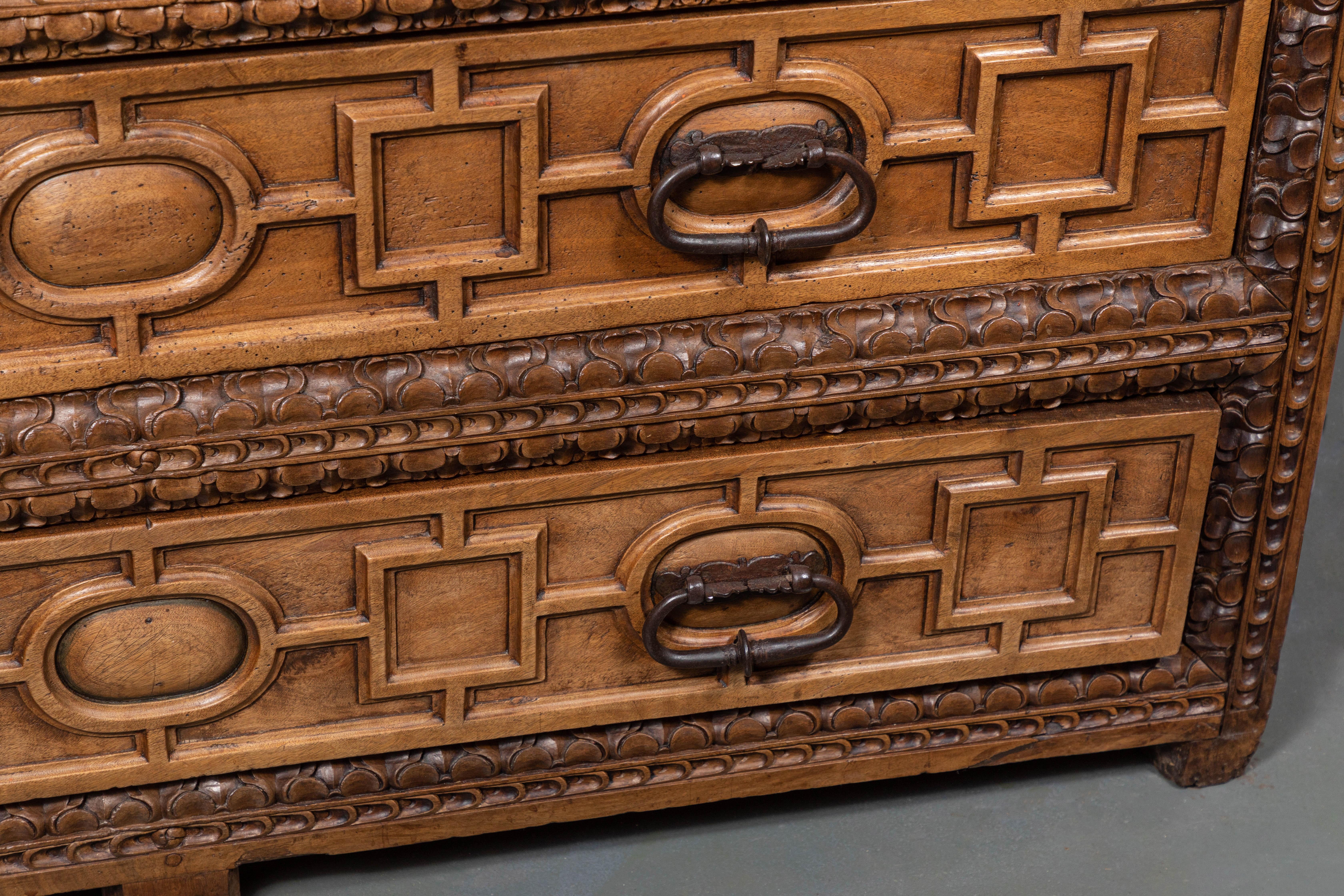 Richly Carved, Period, Spanish Commode 1