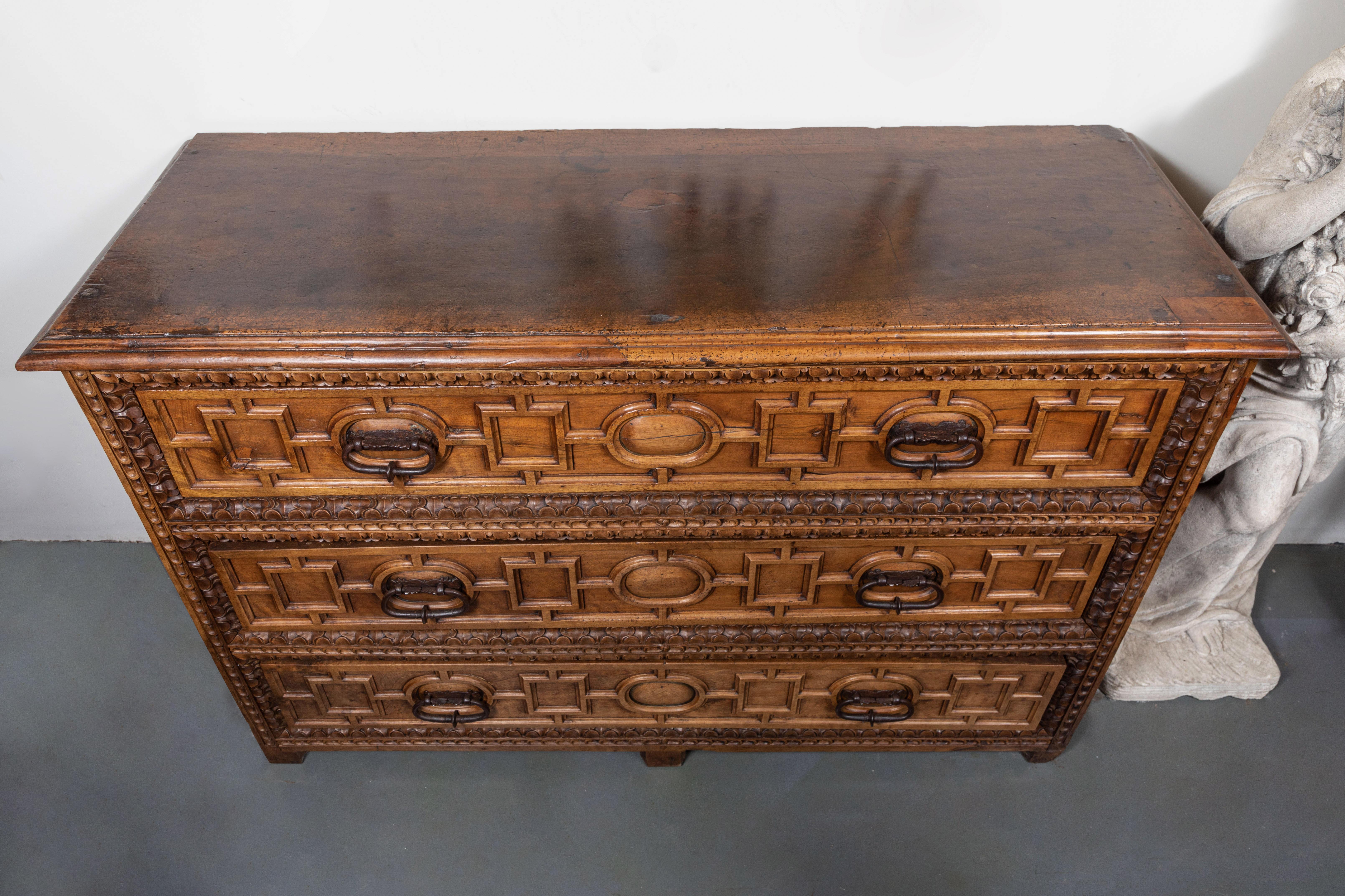 Richly Carved, Period, Spanish Commode 2