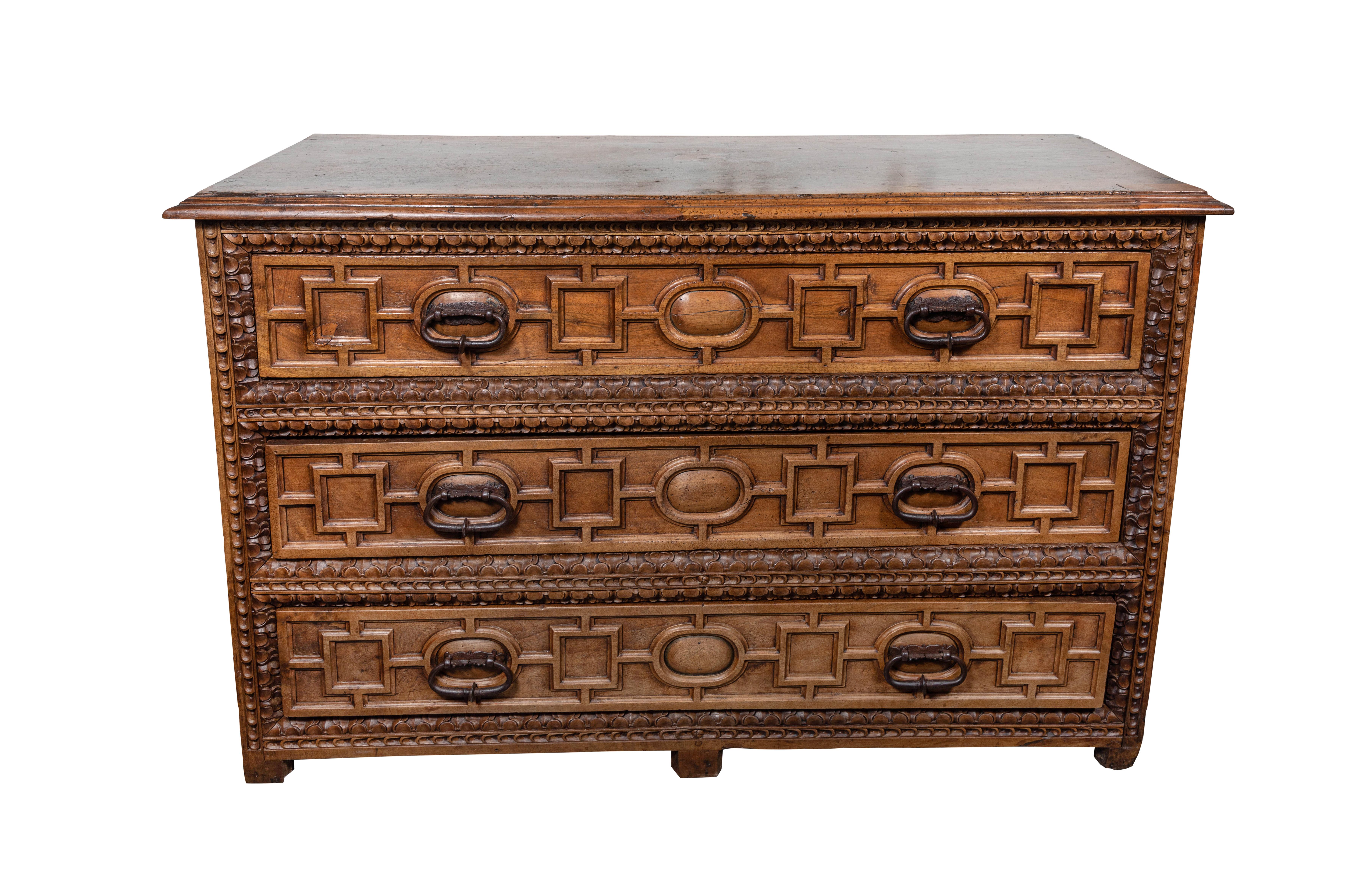 Richly Carved, Period, Spanish Commode 3
