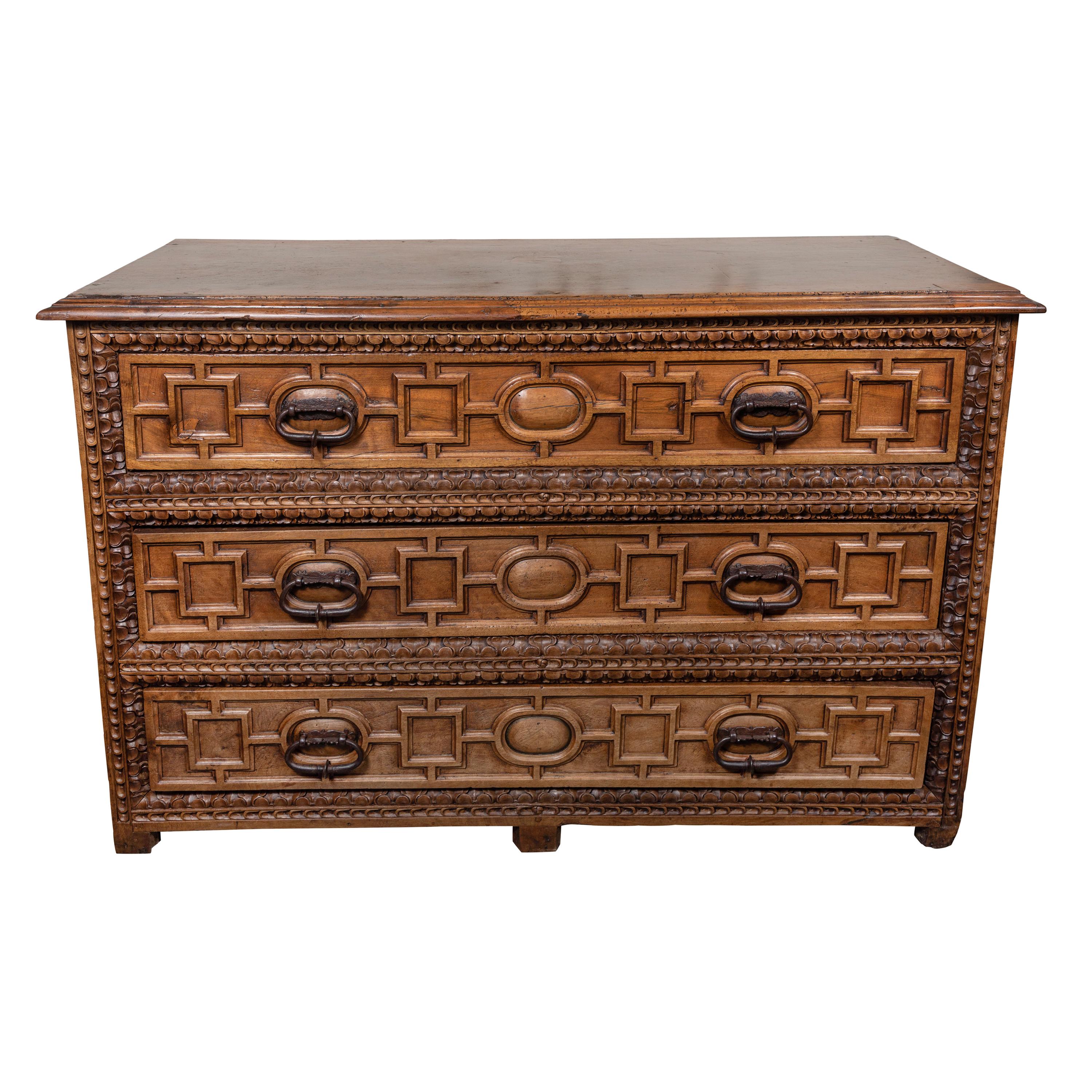 Richly Carved, Period, Spanish Commode
