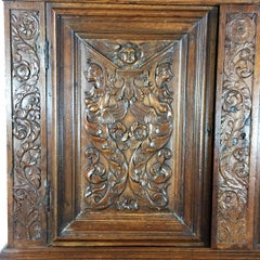 French Richly Carved Sideboard Buffet - Renaissance- circa 1580 France
