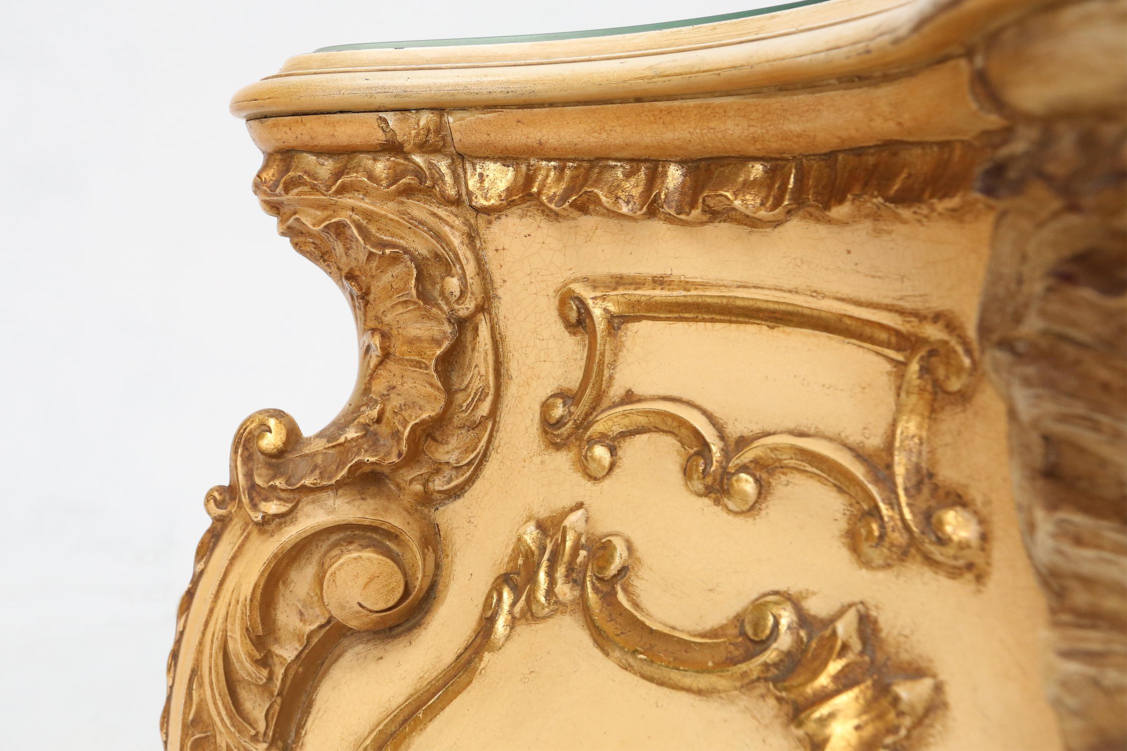 Richly decorated bombe commode in Rococo style, France ca. 1950 4