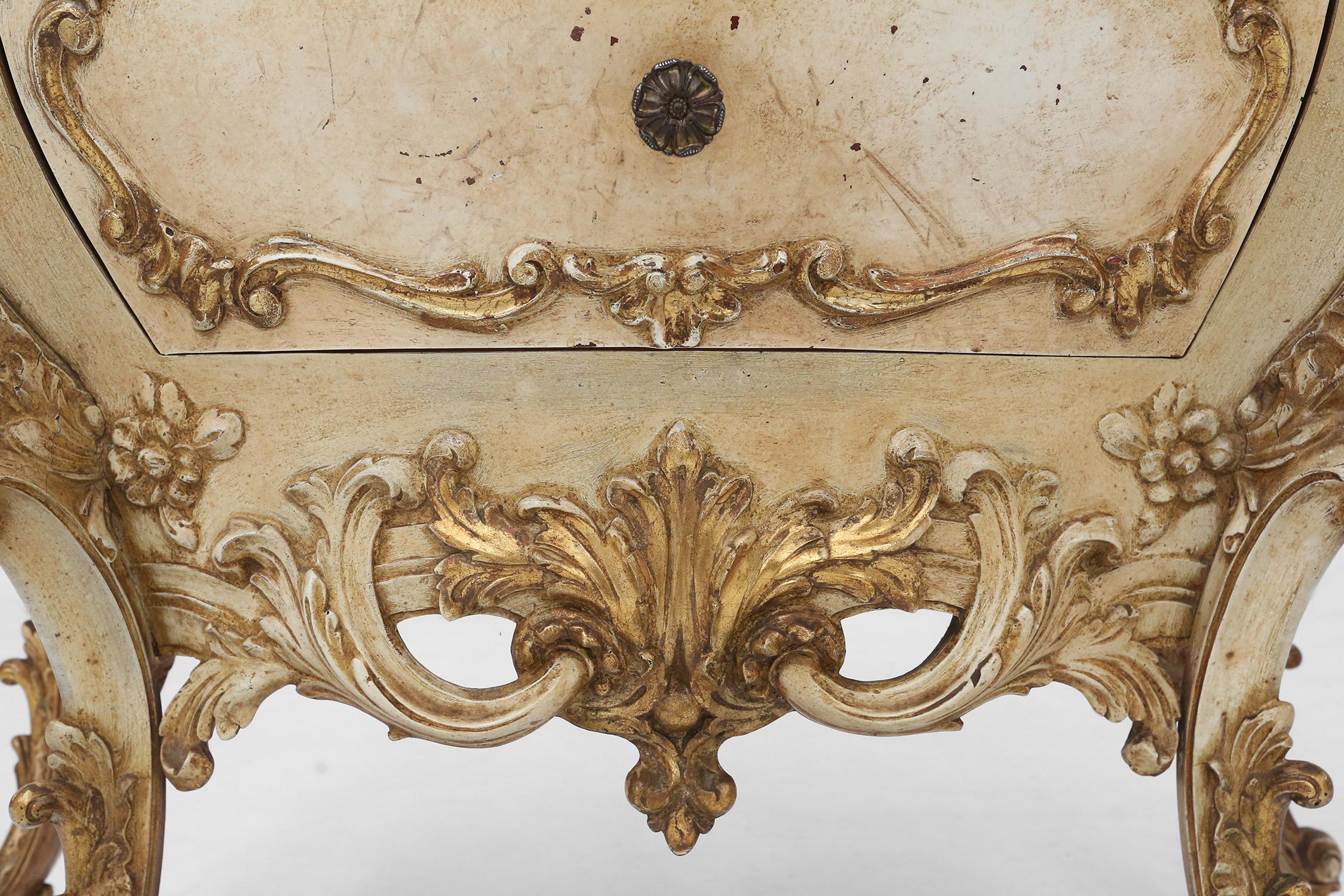 Richly decorated bombe commode in Rococo style, France ca. 1950 1