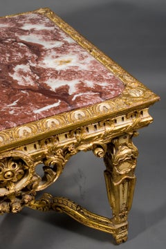 Richly Decorated Salon-Table in Louis XVI Style