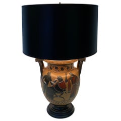 Lampe vase grecque de style classique et richement élégante