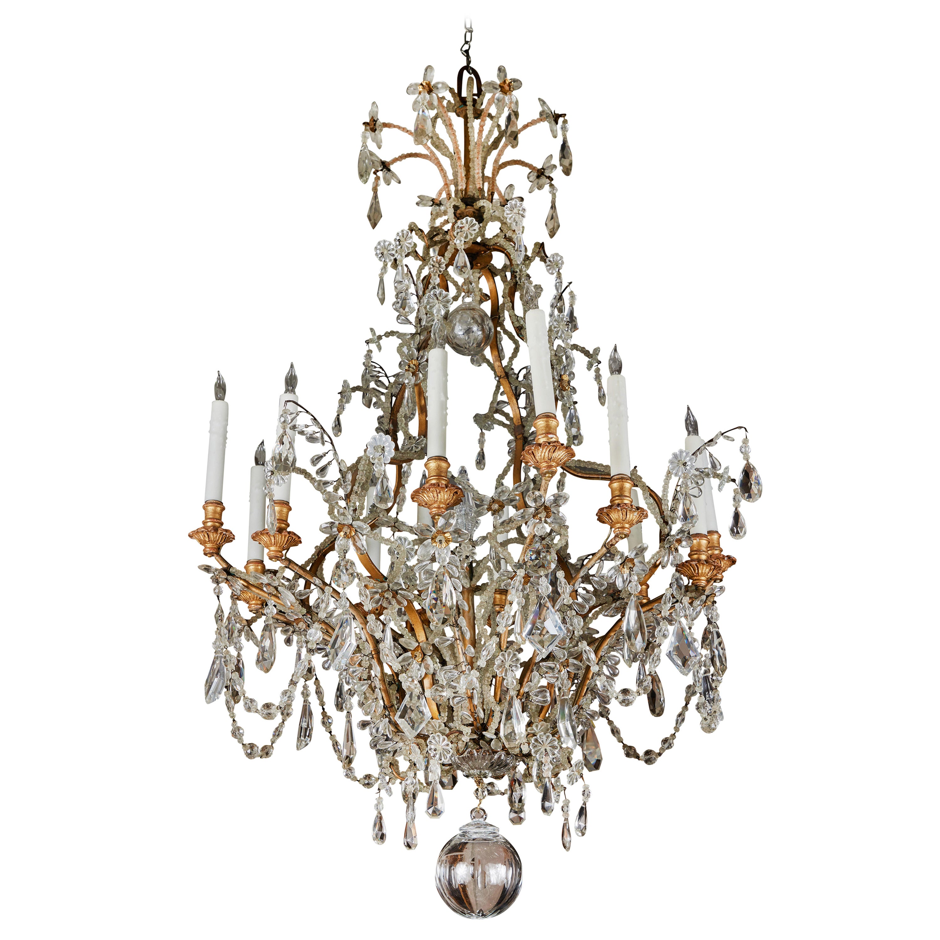 Richly Embellished, Italian Chandelier