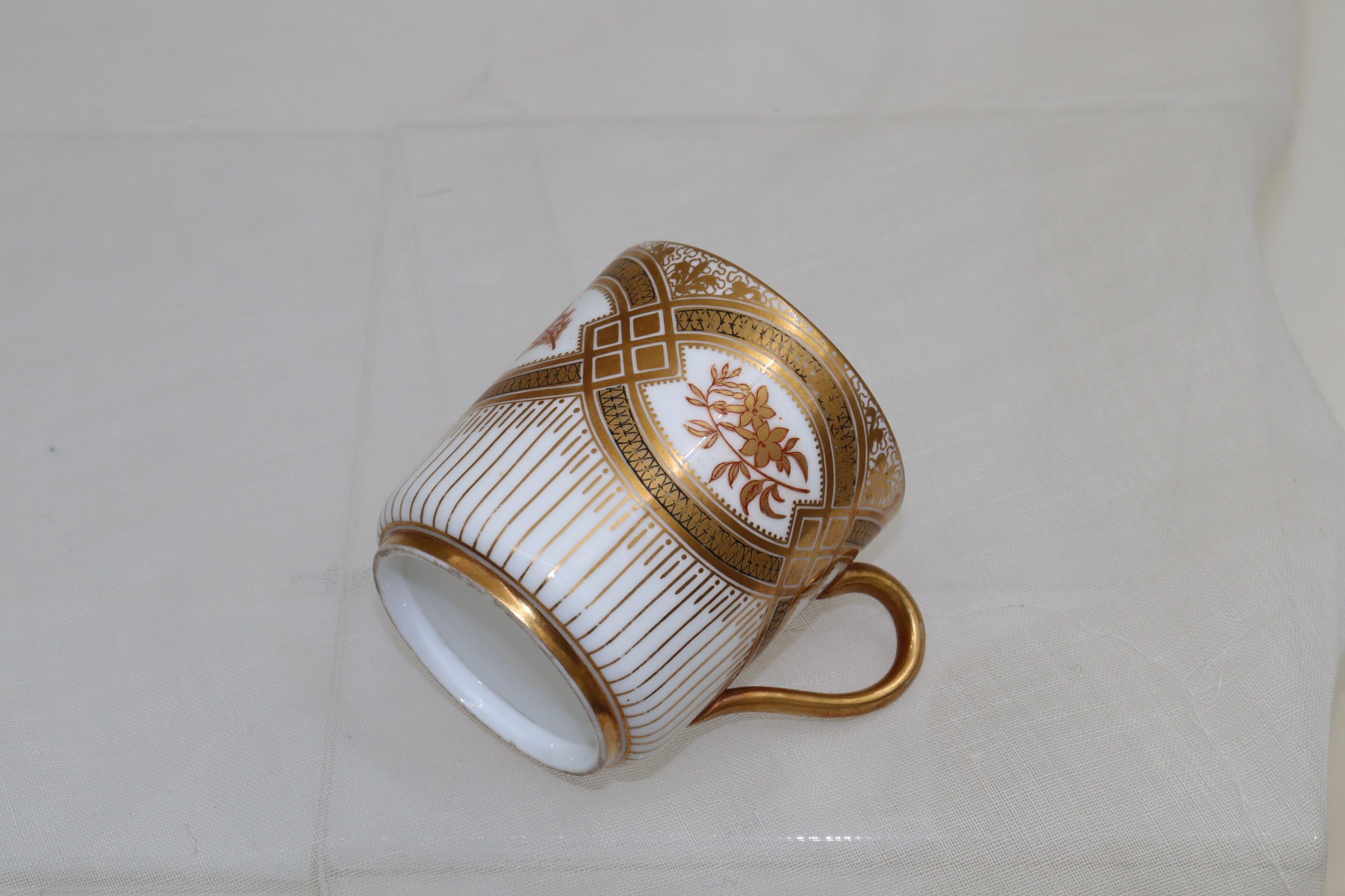 Victorian Richly gilt Brown-Westhead & Moore demitasse For Sale