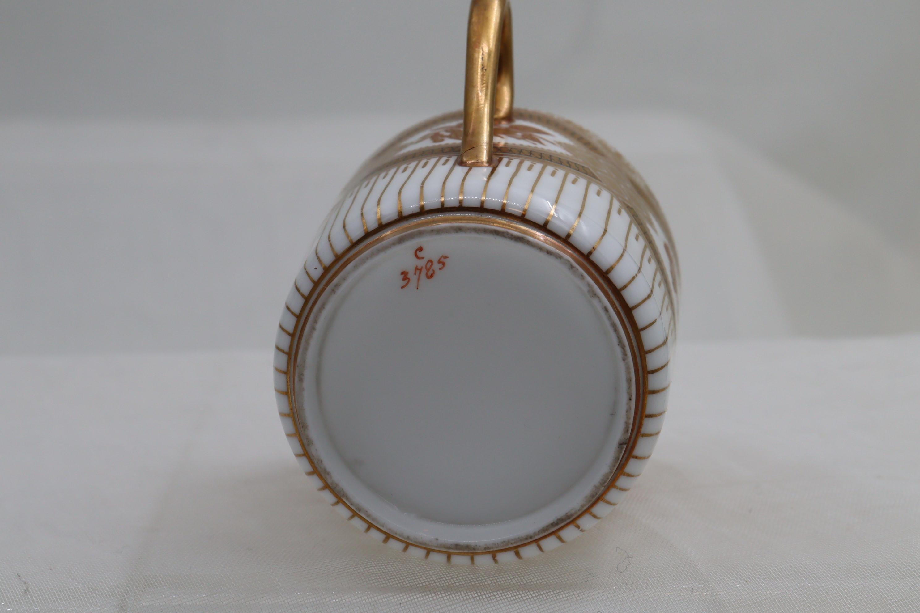 Mid-19th Century Richly gilt Brown-Westhead & Moore demitasse For Sale