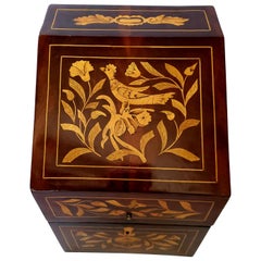 Richly Inlaid Antique Mahogany & Satinwood English Letterbox