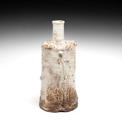 Richly Textured Bottle Vase by Danish Potter Hans Vangsø