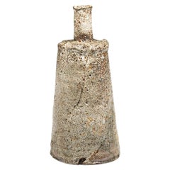Richly Textured Bottle Vase by Danish Potter Hans Vangsø