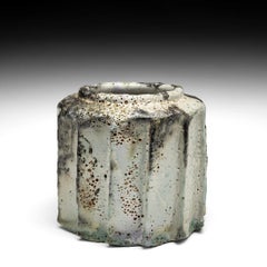 Richly Textured Cut Vase by Danish Potter Hans Vangsø
