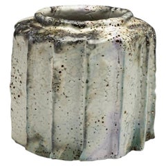 Richly Textured Cut Vase by Danish Potter Hans Vangsø