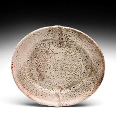 Richly Textured Oval Dish by Danish Potter Hans Vangsø
