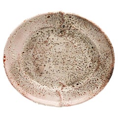 Richly Textured Oval Dish by Danish Potter Hans Vangsø