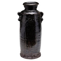 Richly Textured Tall Vase by Danish Potter Hans Vangsø