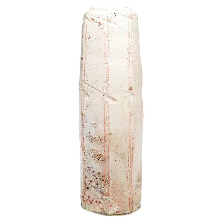 Richly Textured Tall Vase by Danish Potter Hans Vangsø