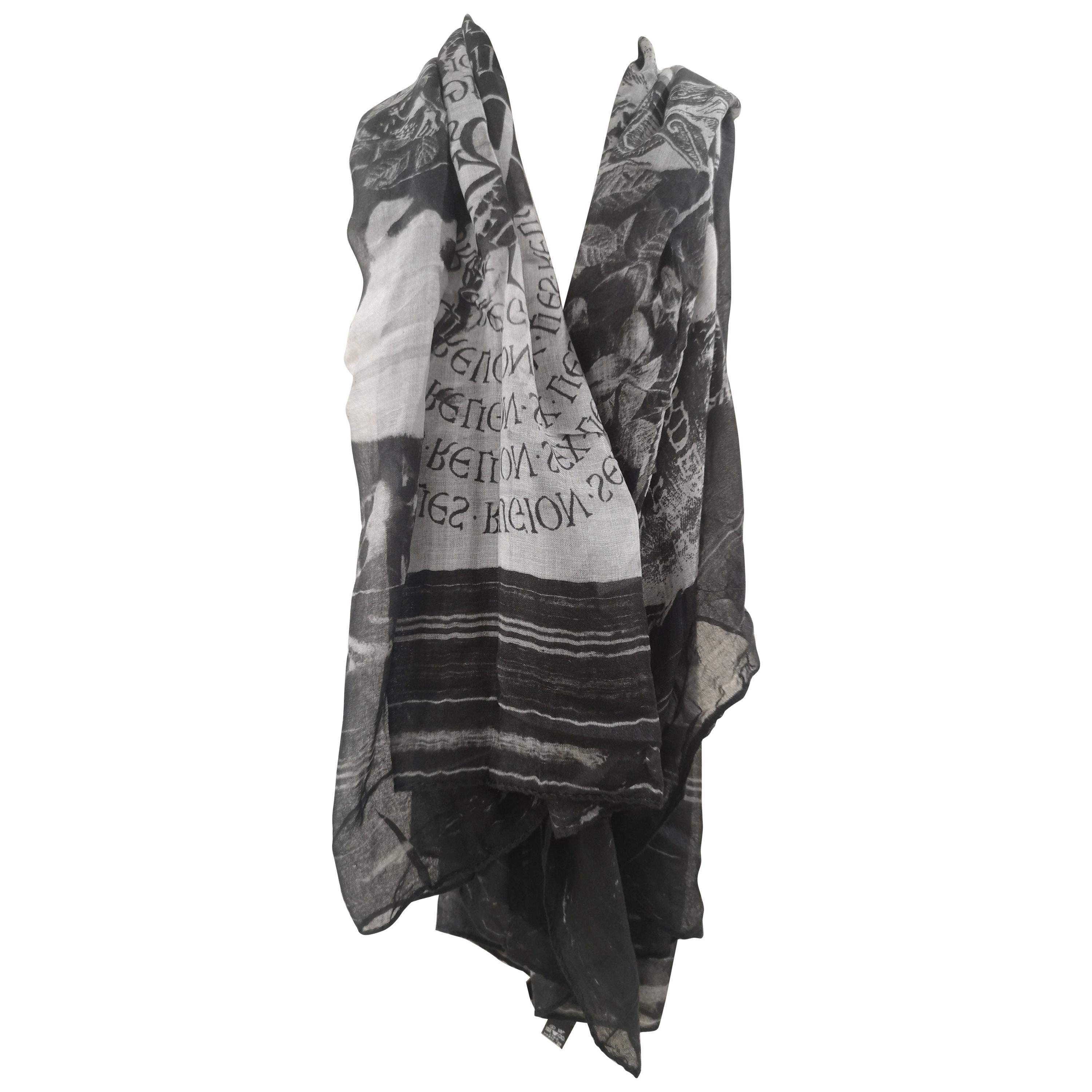 Richmond black and grey scarf foulard