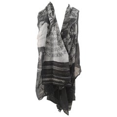Richmond Schwarzer und grauer Schal mit foulard