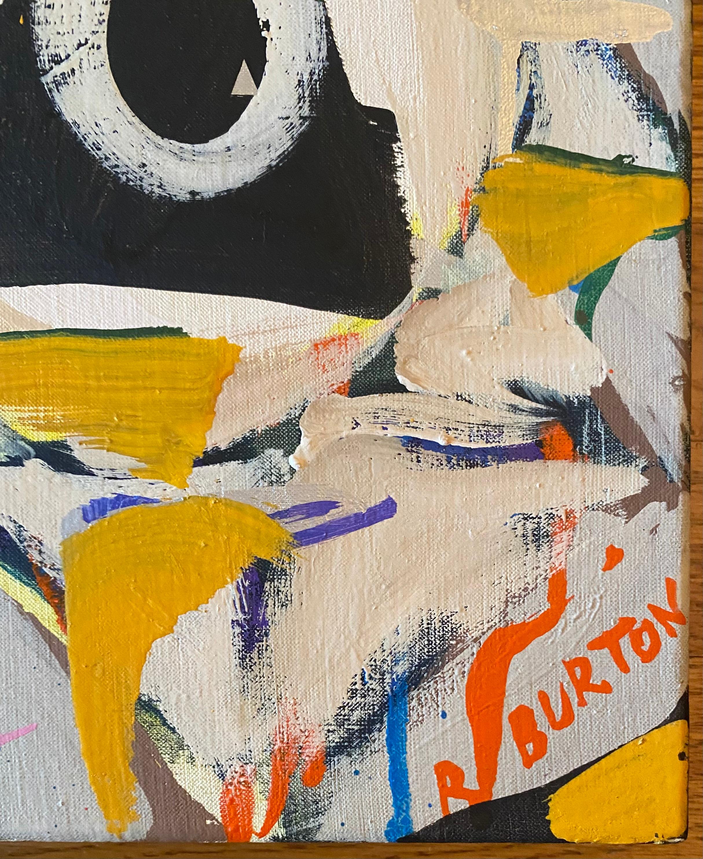 Las obras de Richmond Burton son conocidas por su color caleidoscópico, sus motivos ondulantes y el manejo lírico de las marcas expresionistas. Sus composiciones viscerales, seductoras y orgánicas juegan con el patrón decorativo sin comprometer una
