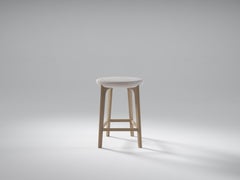 Richmond Contemporary Barstool in Wood and Fabric
