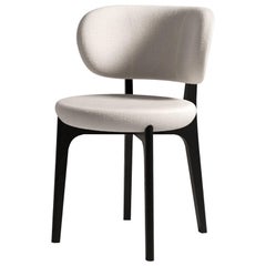 Richmond Contemporary Dining Chair in Wood and Fabric by Secolo