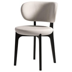 Chaise de salle à manger contemporaine Richmond en bois et tissu