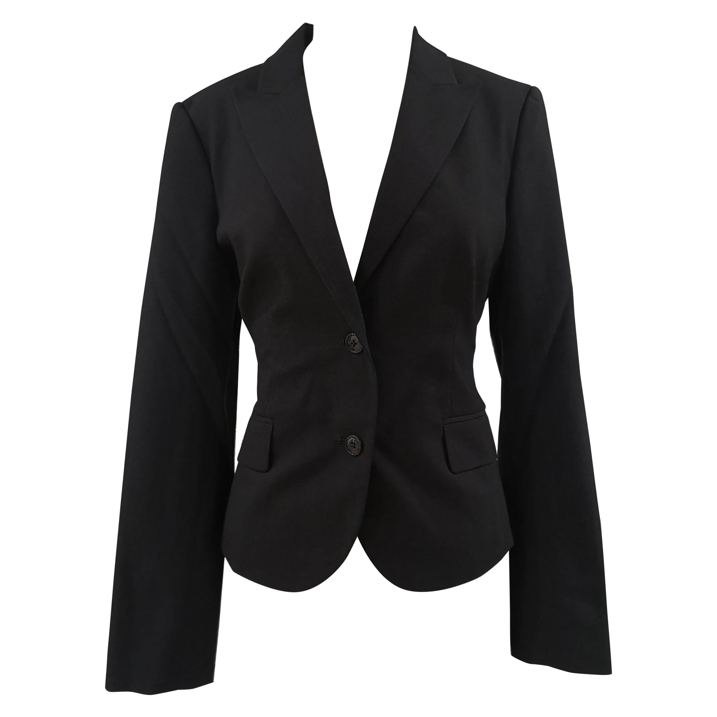 John Richmond Men's Blazer Jacket with Black Leather Shoulder Panels at ...