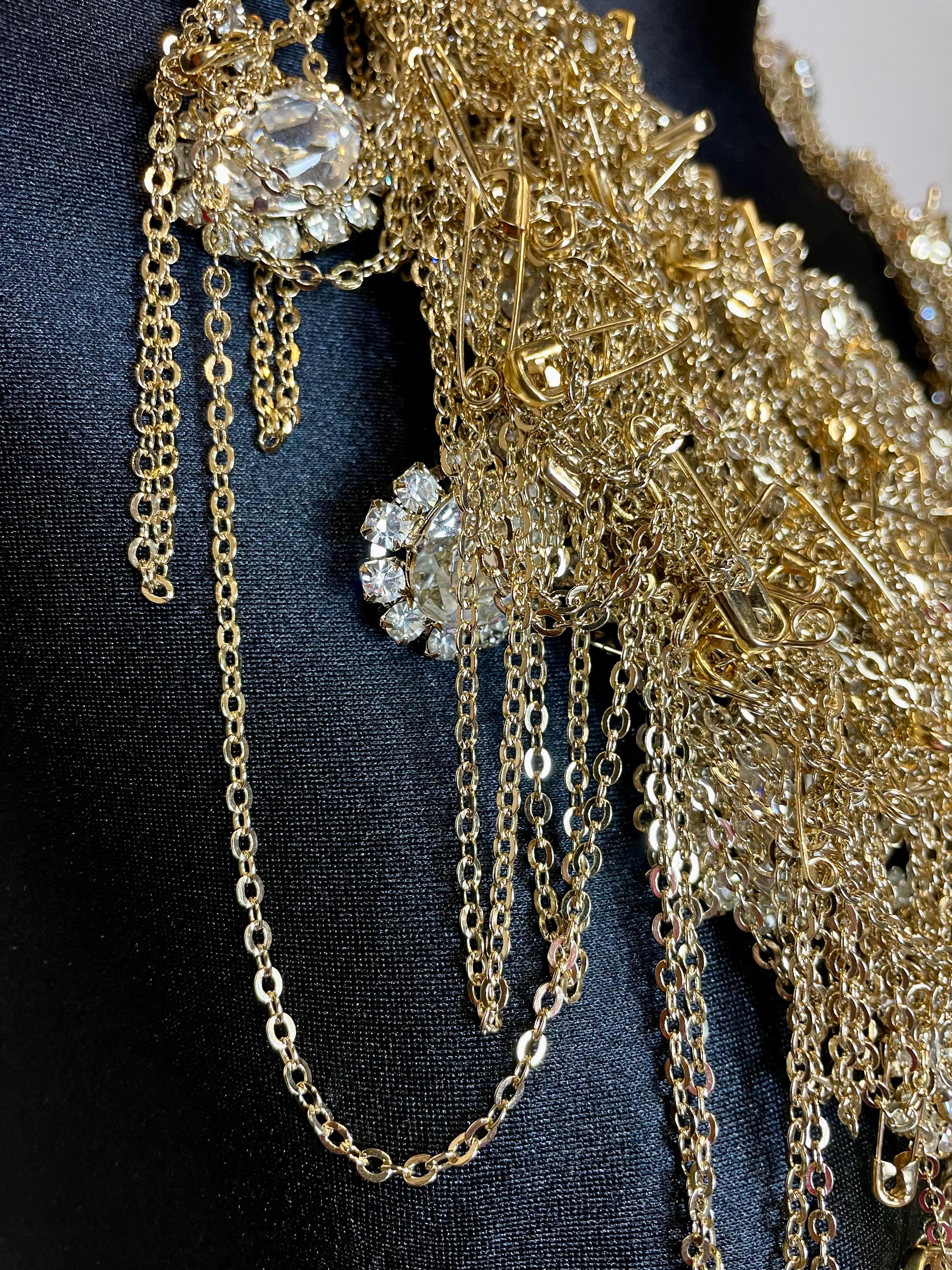 Collana Richmond Statement in metallo dorato in vendita 1