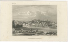 Richmond Virginia James River View – Antique Steel Engraving c.1850