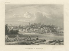 Richmond Virginia James River View – Antique Steel Engraving c.1850