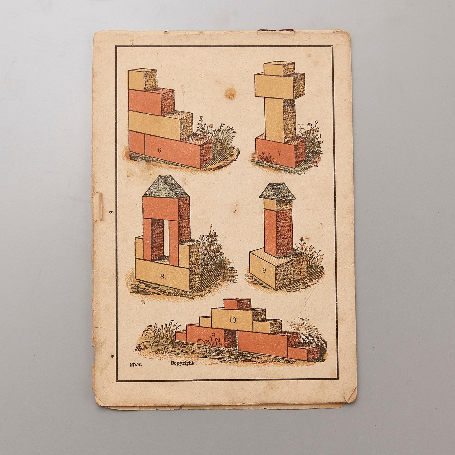 Jouet de construction allemand Richters en blocs de pierre d'ancre, série 5 Allemagne, 1900 8