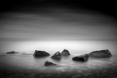 "Rocks in the Water, Lakeside Park", signed archival pigment print