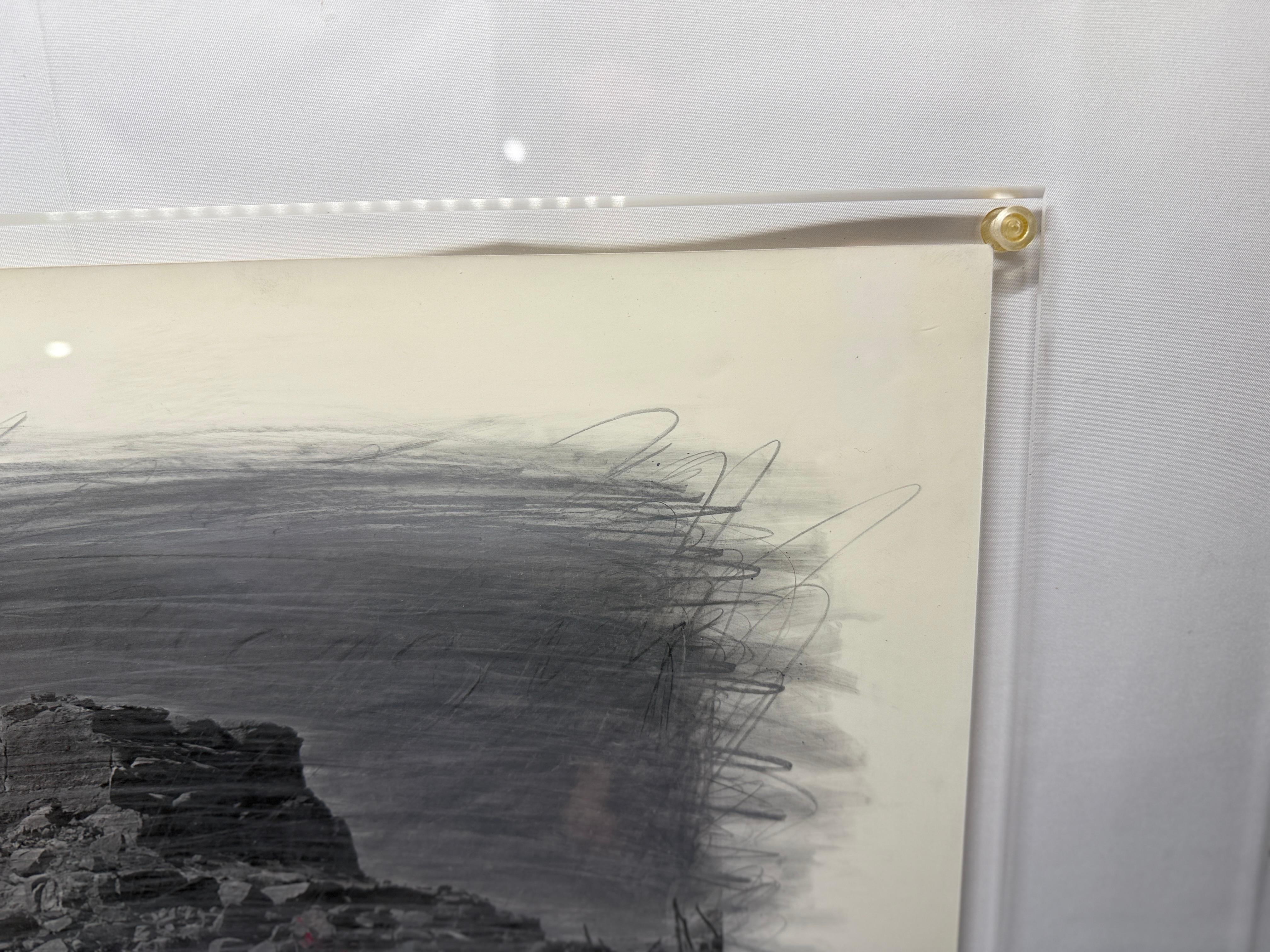 Modern Rick Dingus, Abandoned Rock Shelter Near Acoma Graphite on Photograph, c. 1980 For Sale