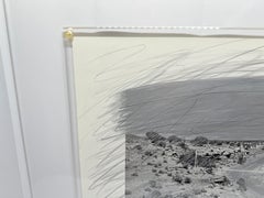 Rick Dingus "Navajo Pipeline" Graphite on Photograph C. 1980 Signed