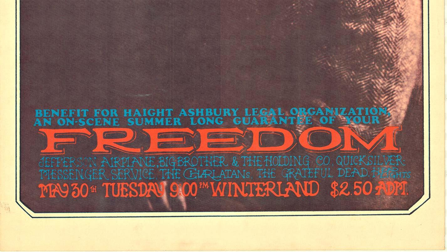 Halo Freedom - Grateful Dead & more. cartel original del concierto - Print de Rick Griffin