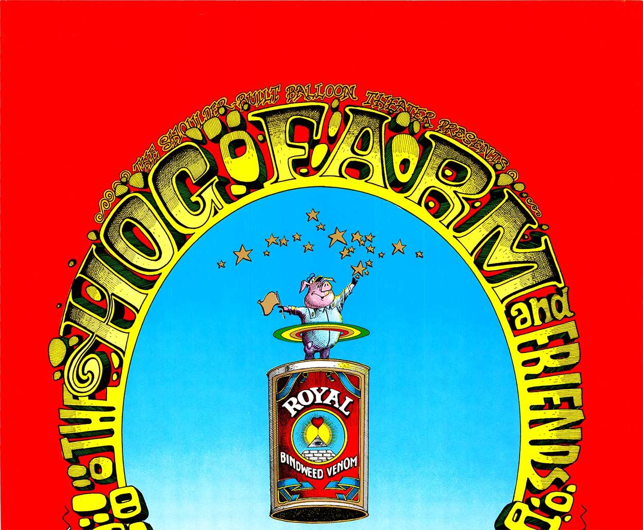 Affiche vintage originale Hog Farm + Friends European Ltd Edition - Print de Rick Griffin