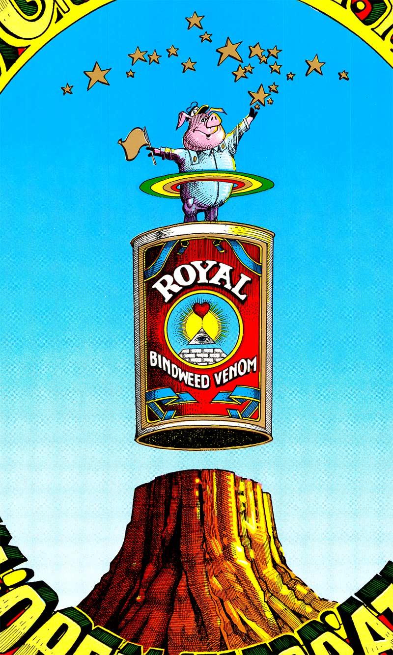 Affiche originale Hog Farm & Friends de Rick Griffin - Classique de la contre-culture psychédélique, édition européenne limitée.

L'affiche européenne en édition limitée a été imprimée sur du papier blanc léger et mesure 20