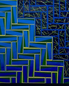 “Kinda Blue” by Rick Griggs, 2025, Abstract Acrylic Painting on Canvas