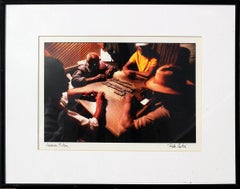 Vintage Havana, Cuba Daily Life Color Photograph of a Group of Men Playing Dominoes