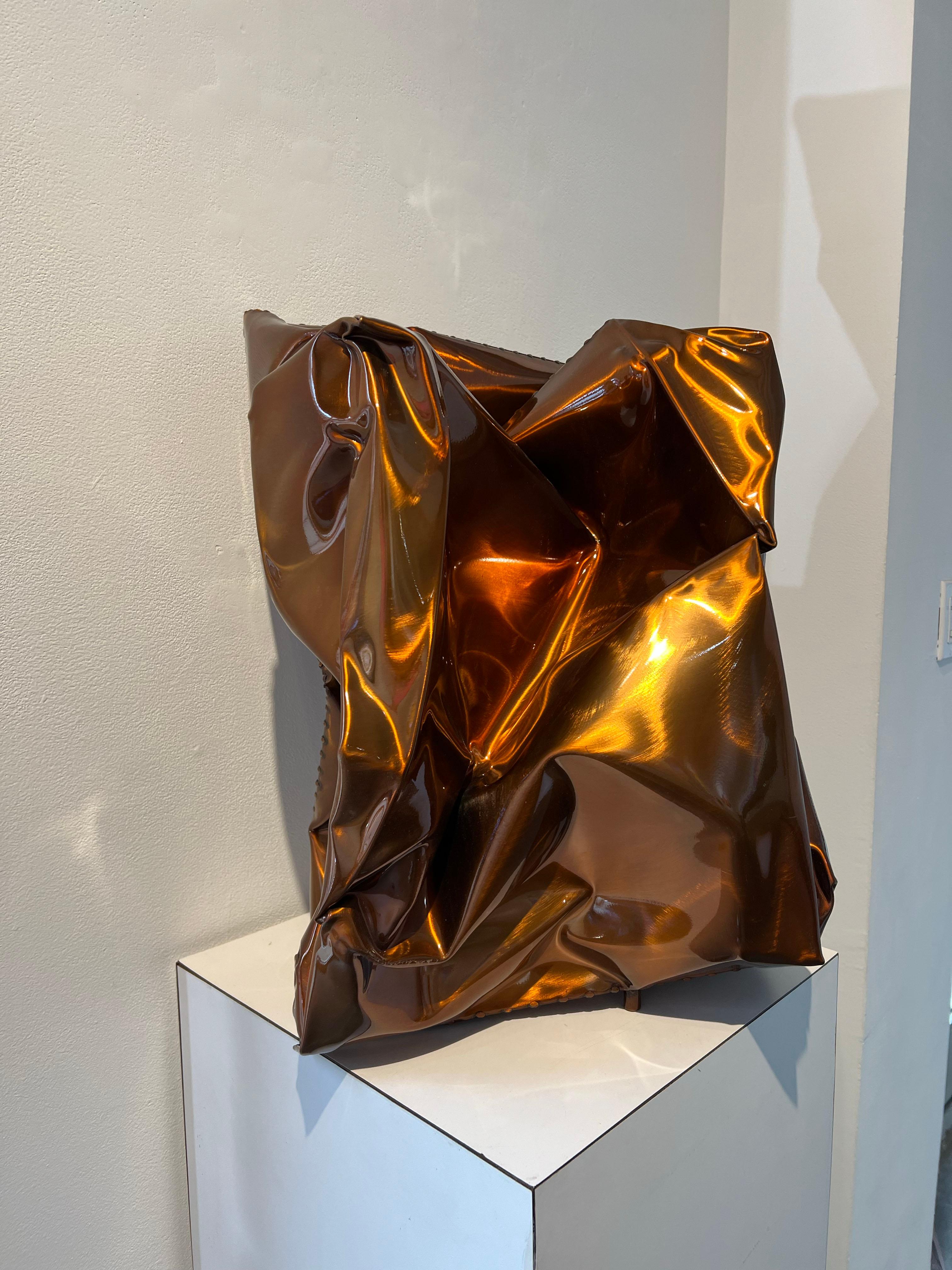 Chestnut - Beige Abstract Sculpture by Rick Lazes