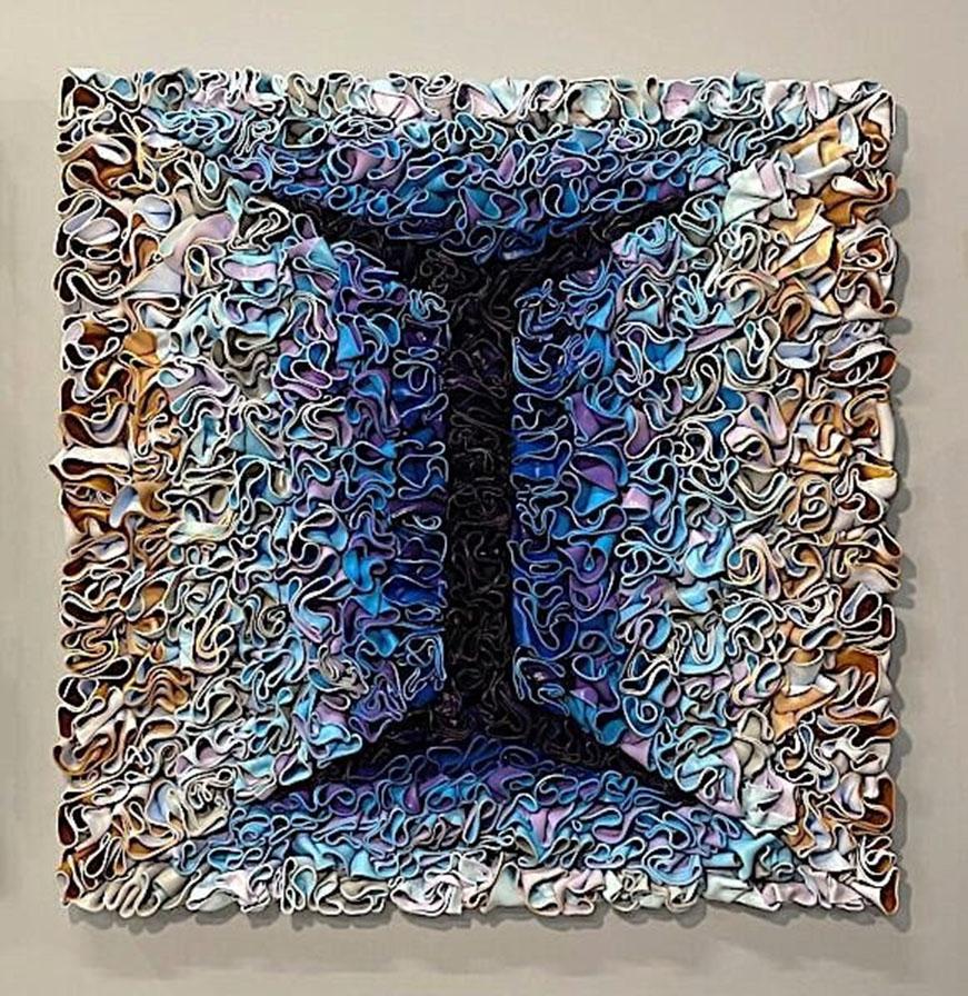 Rick Lazes Abstract Sculpture - Tetrangle