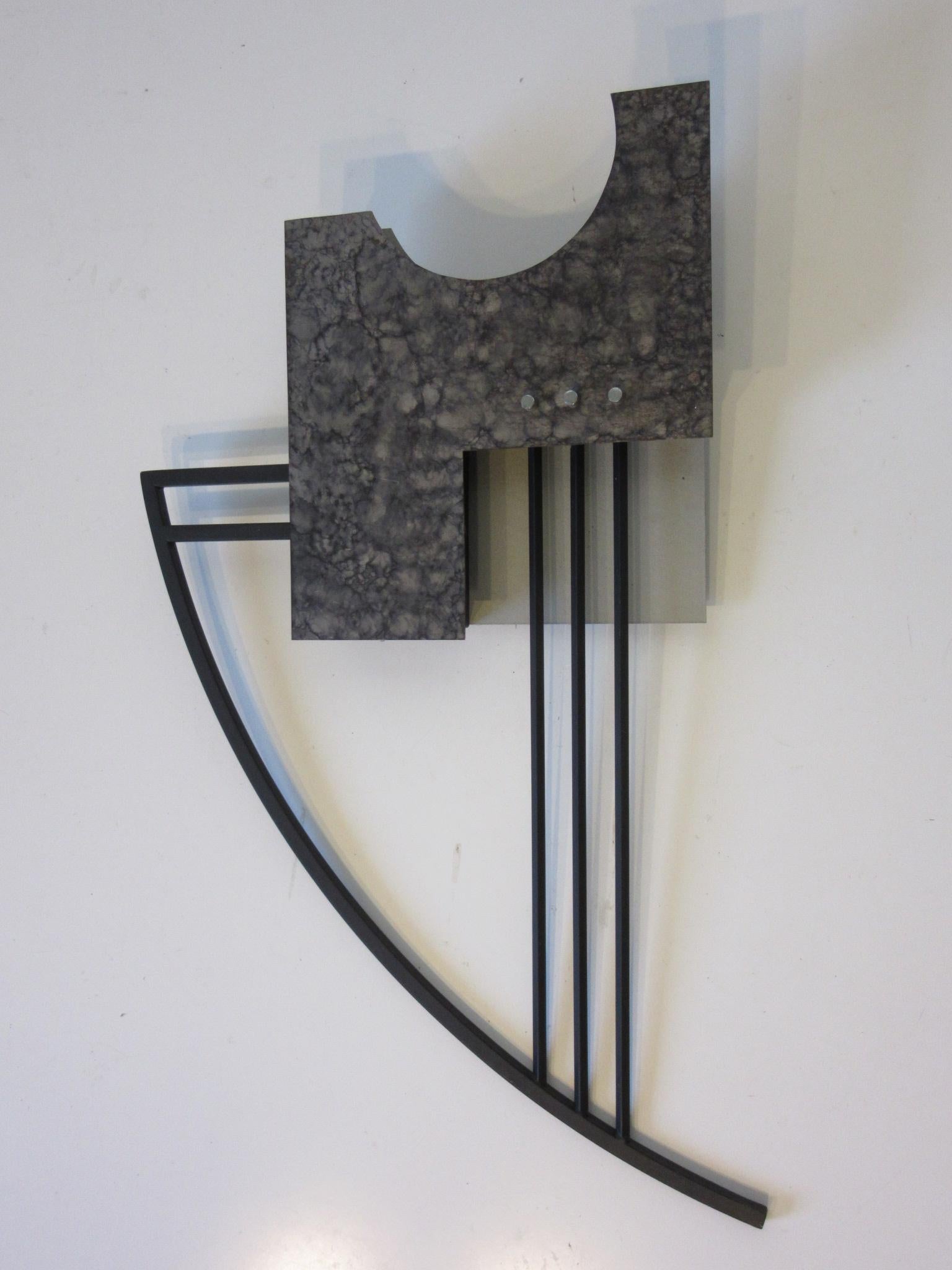 Rick Lee Metal Light Up Wall Sculpture in the Style of Jere For Sale 1
